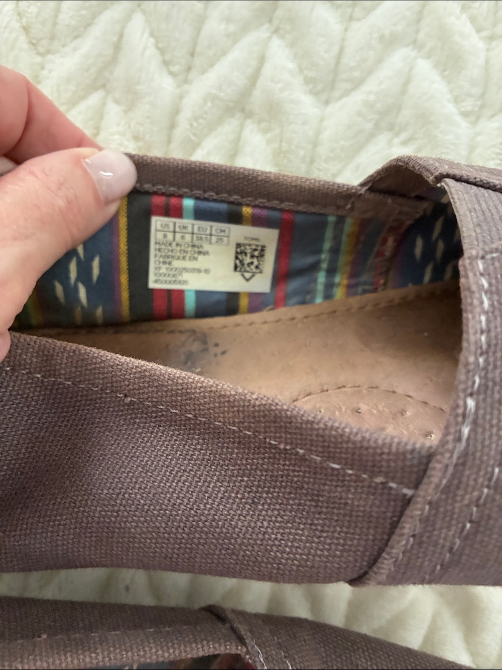 TOMS Women's Canvas Slip-On Shoes - Brown - Picture 8 of 8